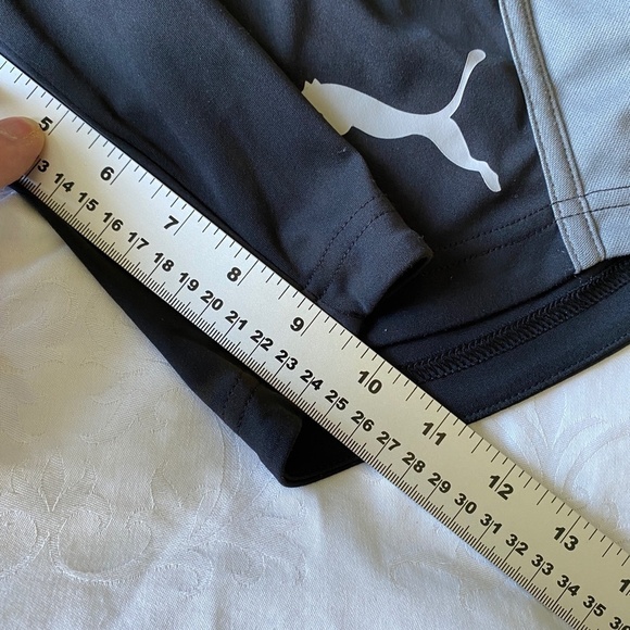 Puma Men's Black/Brown Athletic Gym Shorts Size Medium Bleached Look - Picture 10 of 11